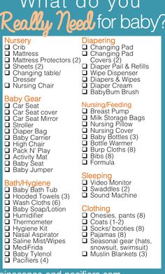 what do you really need for baby's nap time? printable checklist