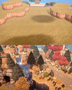 two different views of the same area in animal crossing