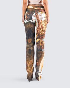 You're 'bout to be admired like the Sistine Chapel in these print pants 💖 You're a work of art, show it to the world 😇 Note: The print is randomly placed so each garment will be uniquely different! Printed Pants Outfits, Cute Online Clothing Stores, The Sistine Chapel, College Party, Senior Photo Outfits, Cute Birthday Outfits, Inspo Pics, Sistine Chapel, Birthday Outfits