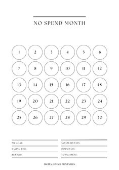 a printable calendar for the month of march, with circles and numbers on it