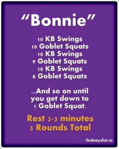 a purple poster with the words bonnie on it