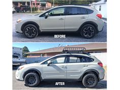 the before and after pictures of a subarunt