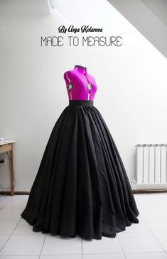 Black ball gown skirt made from taffeta fabric and detachable crinoline underskirt. I can make it all colors! What you have to send when you place an order: 1 Waist round measurement. Measure as you feel it most comfort for waistband. I will tailor it the number you send me. 2 Straight line from waist to floor (This is not skirt length) 3 Phone number for delivery 4 Color prefer NOTES: Crinoline is one size regular with elastic waistband. Real colors can't be 100% same as pics because of camera Long Taffeta Skirt, Prom Skirt, Black Ball Gown, Detachable Skirt, Taffeta Skirt, Ball Skirt, Gown Skirt, Hoop Skirt, Wedding Skirt