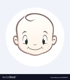 a baby's head with a smile on it