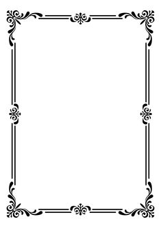 a black and white frame with an ornate design on the bottom, it is blank for text