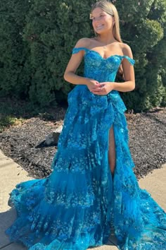 #formal #formaldress #formaldresses #prom#promdress #promdresses #eveningwear #eveningdresses #engagement #engagementdress #wedding #weddingguest #slimprom Elegant Blue Corset Dress For Prom, Prom Dresses For Small Chest, Blue Wedding Evening Dress With Corset Back, Pretty Prom Dresses Long, Blue Spring Corset Dress For Prom, Blue Prom Gown With Corset Back, Electric Blue Corset Prom Dress, Big Prom Dresses, Dream Prom Dress