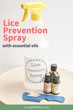 We love this natural DIY lice prevention spray! No harsh chemicals, just essential oils and water. Essential Oils For Lice, Lice Prevention Spray, Lice Spray, Skin Cream Recipes, Lice Prevention, Homemade Essential Oils, Essential Oils For Colds, Coconut Oil Skin Care, Essential Oils For Sleep