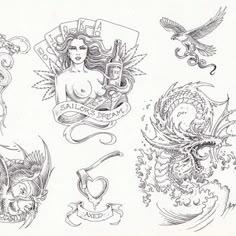 some tattoos are drawn on paper with ink