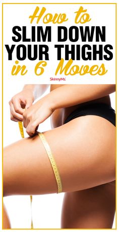 Slim and tone your thighs with 6 effective moves, no matter how busy you are. Get started today! Slim Down Thighs, Thigh Exercises, I Work Out, How To Slim Down, No Matter How, Leg Workout, Get In Shape, Fitness Diet