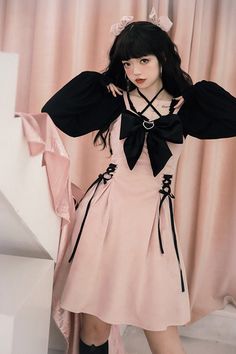 Fashion Souls, Kei Fashion, Jirai Kei, Ribbon Dress, Aesthetic Outfit Ideas, J Fashion, Alternative Outfits, Costume Outfits, Cute Outfit