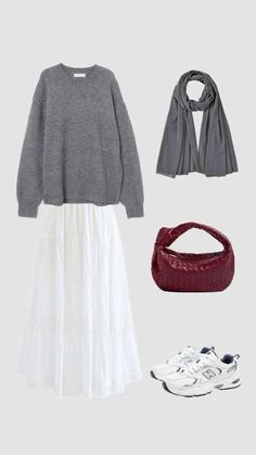 White Skirt Outfit Hijab, Skirt Outfits Hijab, Simple Style Outfits, Cute Modest Outfits