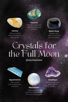 Full Moon Crystals, Energy Stones Crystal Healing, Tarot Guidance, Crystal Combinations, Chakra Stones Healing Crystals, Crystals For Wealth, Moon Crystals, Moon Rituals, Wiccan Magic