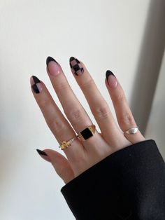 Halloween Nails Trendy, Black Designs Nails, Checkered Nails, Bday Themes, Nail Goals, Nagel Tips, October Nails, Smink Inspiration, Minimal Nails