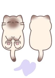 an image of two cats that are in the shape of speech bubbles and one cat has its eyes closed