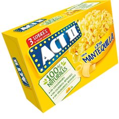 a box of act movie style macaroni and cheese with the word act on it