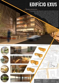 an architectural brochure is shown with diagrams and information about the building's design