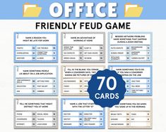 the office friendly fud game with 70 cards