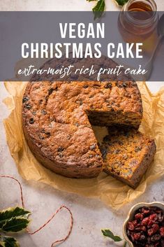 vegan christmas cake extra moist rich fruit cake