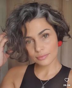 Silver Wavy Bob Hairstyles, Postpartum Short Hair, Coastal Grandmother Haircut, Wavy Bob With Undercut, Short Shag Grey Hair, Short Haircuts For Wavy Hair Natural, Chin Length Gray Hairstyles, Short Hair Cuts For Women With Wavy Hair, Curly Chin Length Hair