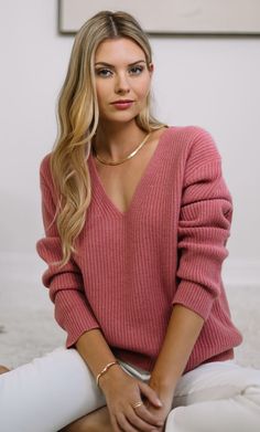 A luxuriously modern and cozy classic, this chunky fisherman sweater is thick, warm and deliciously cozy, with a refined V-neckline. Crafted with a sumptuous fisherman knit, this gorgeous cashmere sweater is the perfect classic to enjoy now and treasure forever. V-neck with chunky and cozy fisherman knit. Soft and plushy with perfectly luxurious thickness. Hits just below the hips. Great tucked or untucked. FIT: Relaxed, slightly oversized fit. Size down if you're between sizes. 100% LUXURY CASH Chunky Knit V-neck Sweater For Fall, Cozy Ribbed V-neck Winter Sweater, Cozy Ribbed V-neck Sweater For Winter, Elegant Chunky Knit Sweater For Fall, Elegant Cable Knit V-neck Sweater For Fall, Cozy Chunky Knit V-neck Sweater, Silk Slip Skirt, Cashmere Winter Scarf, Silk Tee