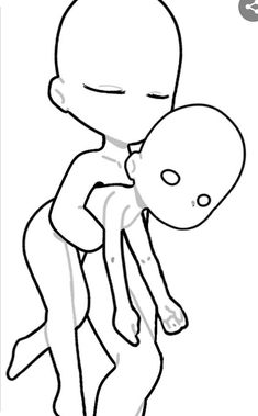 a drawing of a man holding a baby in his arms