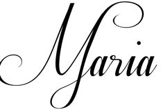 the word yaria written in cursive writing