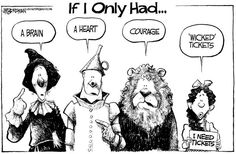 the cartoon shows three different types of people, one with a hat and another with a beard