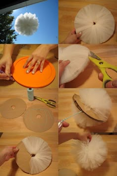 the process of making a white feather hat