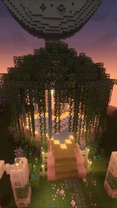 Cute Minecraft Entrance Ideas, Pathway Minecraft Design, Minecraft Building Ideas Mystical, Cherry Blossom Dark Oak House Minecraft, Gazebo In Minecraft, What Should I Build On Minecraft, Minecraft Cherry Village Ideas, Cherry Blossom Builds Minecraft Ideas, Minecraft Inside Ideas