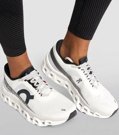 Womens On Running white Cloudmonster 2 Trainers | Harrods UK Everyday Sneakers Women Casual, On Running Shoes Women Outfit, On Cloud Shoes Outfit, Cloudmonster Shoes, Oncloud Shoes, Clever Shoe Storage, Shoe Storage Ideas For Small Spaces, Shoe Storage Hacks, Cloud Sneakers