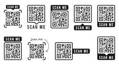 the different types of scan mes are shown in black and white, including one for each