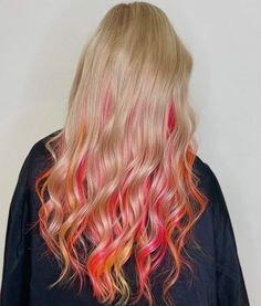 Blonde Hair With Vivid Colors, Halloween Hair Color Ideas For Blondes, Summer Hair Dye, Change Hair Color, Hair Salon Marketing, Hair Color Guide, Hot Pink Hair, Vivid Hair Color