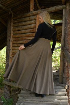 "Wool Maxi Skirt Maxi Wool Winter Skirt. Elegant Maxi Wool Skirt is interesting and romantic. This item gives you comfort and warmth and will be a favorite garment in your winter wardrobe. You can also add viscose Lining to this skirt, just write to me. 📌 SIZE CHART 📌  📌 Size * XS * (US 2, UK 6, IT 36, FR 34, DE 32, J 3)  Bust    33.5\"  /  85 cm Waist  26\"     /   66 cm Hips    36\"     /   91 cm Height 5.3\"   /  160 cm  📌 Size * S * (US 6, UK 10, IT 38, FR 34, DE 36, J 7)  Bust  35.5\" Plus Size Skirt Outfits Winter, Church Skirts, Maxi Skirt Plus Size, Long Skirt Winter, Wool Maxi Skirt, Long Wool Skirt, Warm Skirts, Maxi Skirt Fall, Victorian Skirt