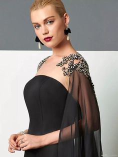 Celebrity Gowns, Evening Dresses Short, Beaded Chiffon