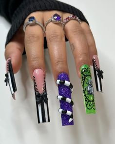 Paznokcie Hello Kitty, Unique Acrylic Nails, Halloween Nail Designs