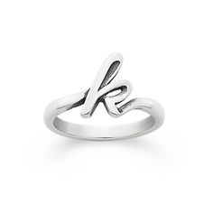 This Script Initial Ring is beautiful when worn as a single initial, but also works beautifully stacked with others to form monograms, abbreviations and words. This initial ring, available in sterling silver or 14K gold, makes telling your story as easy a Special Gift For Girlfriend, Telling Your Story, Bday Gifts, Script Initial, Gift For Your Girlfriend, Unique Jewelry Gifts, Gifts For Your Sister, For Her Gifts, James Avery