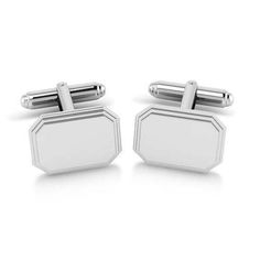 Krysaliis Sterling Engravable Stepped Edge Hexagon Cufflink Gift Boxed The Unique Shape And Elegant Design Makes For The Perfect Grooms Gift Or Graduation Gift. Made In Fine .925 Sterling, These Cufflinks Will Enhance His Wardrobe. Engrave Initials, Name Or Even A Logo As A Corporate Gift. Our Luxurious Solid Silver Cufflinks Are Appropriate For All Occasions. From A Monday Morning Meeting At The Office To A Friday Night Out On The Town With Friends, Cufflinks Are A Staple For Any Stylish Man Or Elegant White Gold Cufflinks As Gift, Luxury Rectangular Cufflinks For Wedding, Luxury Silver Rectangular Cufflinks, Elegant Cufflinks In Gift Box For Father's Day, Elegant Cufflinks With Gift Box For Father's Day, Classic Jewelry Gift For Father's Day, Classic Jewelry Gift Box For Father's Day, Elegant Father's Day Cufflinks In Gift Box, Rectangular Polished Cufflinks For Formal Wear