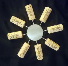 a group of wine corks with the word google spelled on them arranged in a circle