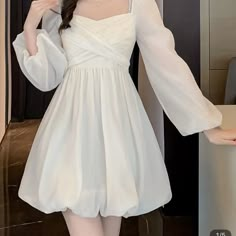 Brand New , Can Tie Now Anyway You Like Dresses Korean Style, Pretty White Dresses, Character Clothes, Dress Elegant Long, Cute White Dress, Sparkle Dress, Clothing Men, Short Prom, Men Shirt