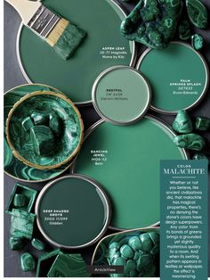 some green paint colors are being used in this article