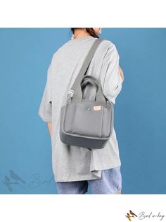 Bird in Bag - Gayeu Fashionable Canvas Shoulder Bag, Handbag, and Food Container Bag Food Container, Canvas Shoulder Bag, Bird In Bag, Bag Bag, Food Containers, Bucket Bag, Color Blocking, Gray Color, Size Medium