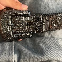 Size 38 Bb Belt In New Condition Bb Belt, Custom Belt Buckles, Custom Belt, Adjustable Belt, Belt Buckles, Streetwear Fashion, To My Daughter, Black Gray, Belts