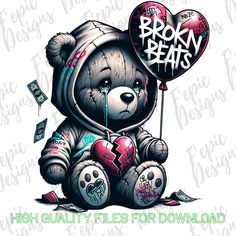 Funky Art Ideas, Graffiti Love Art, Swag Art Style Y2k Drawing, Scary Teddy Bear Tattoo, Cool Teddy Bear Drawing, Evil Teddy Bear Drawing, Gothic Teddy Bear Drawing, Bratz Tattoo, Graffiti Teddy Bear Art