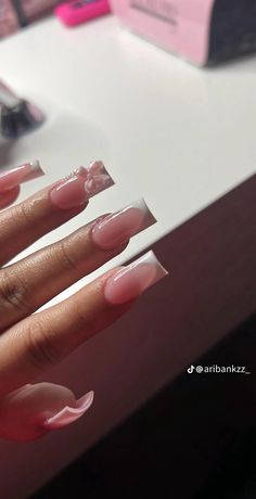 Drip Nails, Nagel Tips, French Tip Acrylic Nails, Simple Acrylic Nails, French Acrylic Nails