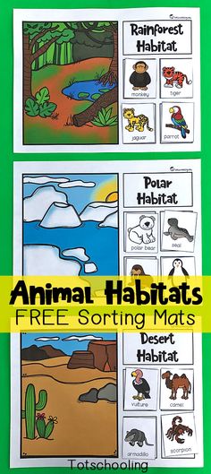 an animal habitat worksheet for kids to help them learn how to read and write