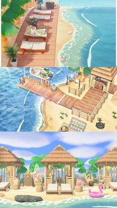 two different views of the same beach area