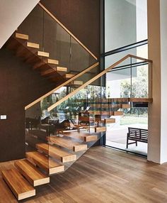 Contemporary Stairs, Stairs In Living Room, Glass Stairs, Staircase Remodel, Best Modern House Design