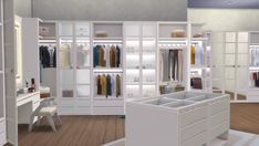 the closet is full of clothes, shoes and other items for sale in this virtual image