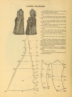 an old fashion book with instructions on how to sew