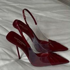 Expensive Heels, Saint Laurent Heels, Pretty Heels, Heels Red, Shoes Outfit Fashion, Heels Classy